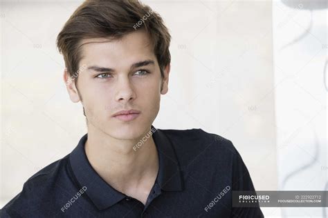 portrait  handsome young man  dark hair   people