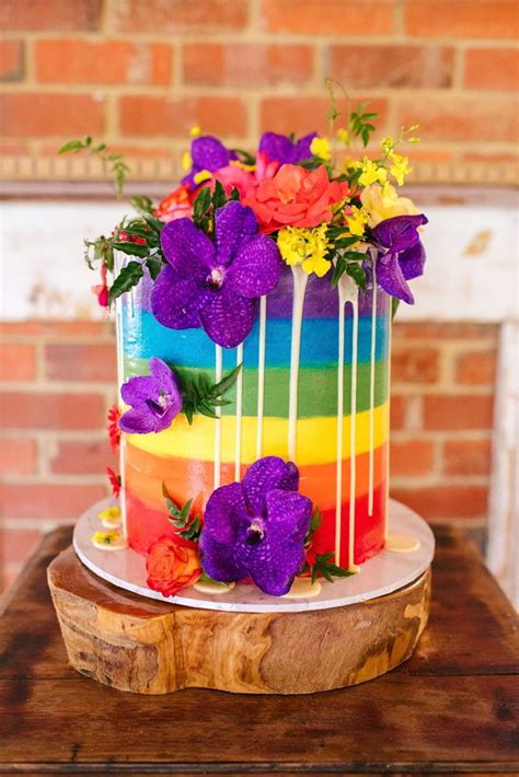 Rainbow Cake 🌈 In 2020 Cool Wedding Cakes Rainbow Wedding Cake