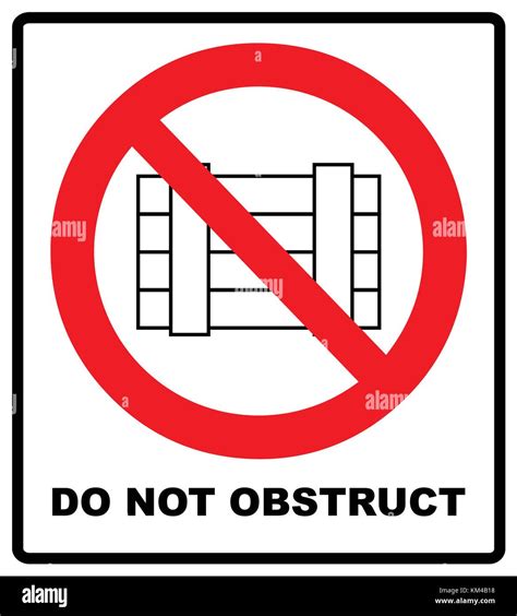 obstruct prohibition sign designated clear area vector