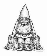 Gnome Gnomo Burr Gnomes Gnomi Colori Nains Pirografia Creatures Mythical Imgarcade sketch template