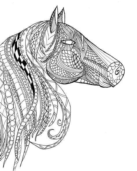 horse coloring pages  adults  coloring pages  kids