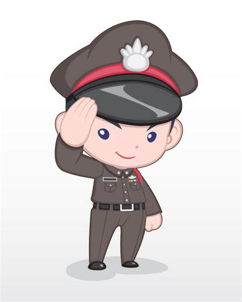 police salute illustrations royalty free vector graphics