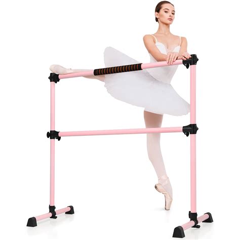goplus portable ballet barre ft freestanding adjustable double dance