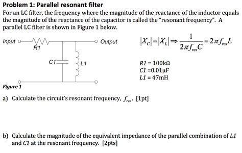 solved   lc filter  frequency   magnitude cheggcom