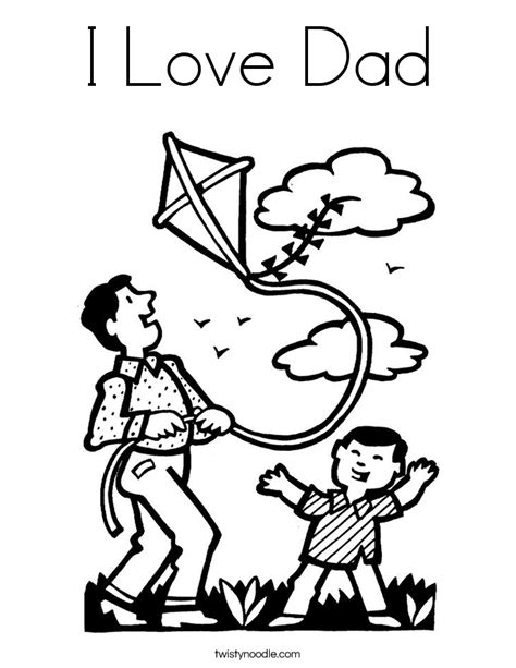 love dad coloring page twisty noodle