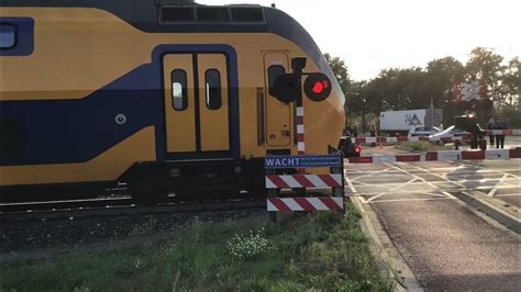 railroad crossing troubles fault trainhorn action  blerick  netherlands sept