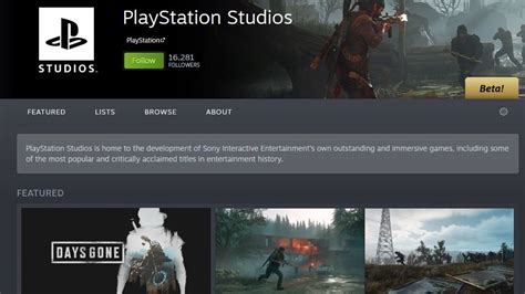 playstation steam page suggests  ps games    pc  techradar