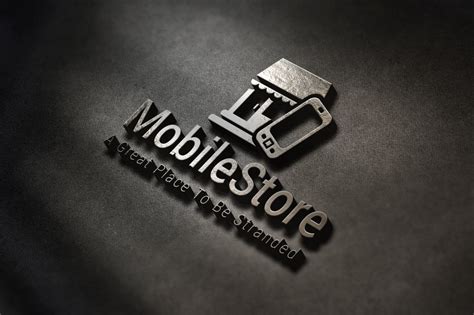 mobile store logo  digital artist thehungryjpeg