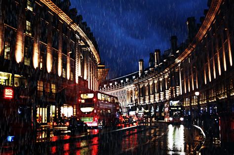 wallpaper lights london city street cityscape night building reflection sky rain