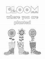 Bloom Planted Where Coloring Joditt Pages Library Printable sketch template