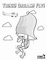 Skydiving Start Coloring Pages Llc sketch template