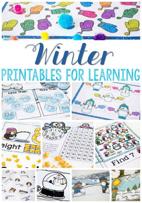 winter printables  learning life  cs