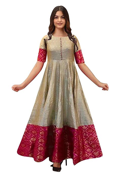 buy mohtarma women s south indian silk gown banarasi model one piece