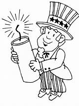 Uncle Sam Coloring Getcolorings Holding sketch template
