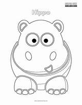 Coloring Hippo Cartoon Pages Fun Getcolorings sketch template