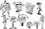 Fairly Coloring Oddparents Personnages Magiques Parrains Parents Odd Colorare Fantagenitori Sparky Coloriages sketch template