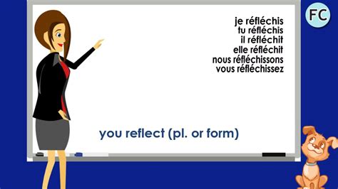 le verbe reflechir au present  reflect present tense french conjugation youtube
