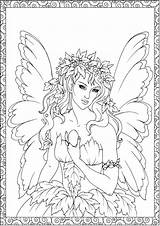 Coloring Fairy Pages Adults Dover Adult Para Elfen Colorir Fantasy Fairies Book Printable Creative Haven Sheets Publications Colouring Desenhos Fadas sketch template