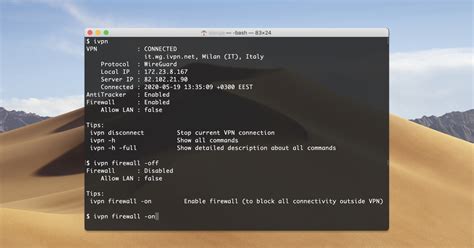 command  interface  ivpn released