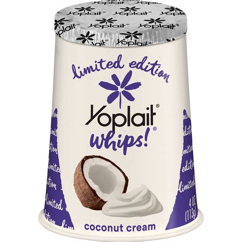 yoplait whips  fat coconut cream yogurt mousse limited edition  oz walmartcom