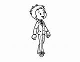 Suit Child Coloring Dressed Coloringcrew sketch template