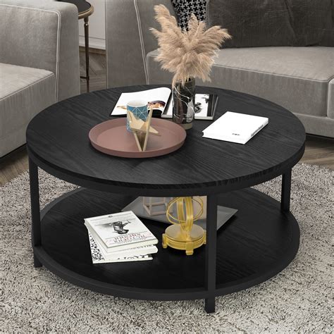 nsdirect  inches  coffee table rustic wooden surface top
