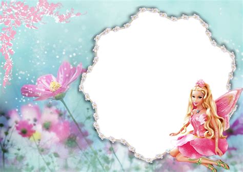 Barbie Flower Png Frame Printable Png Frames Cartoon Character Png My