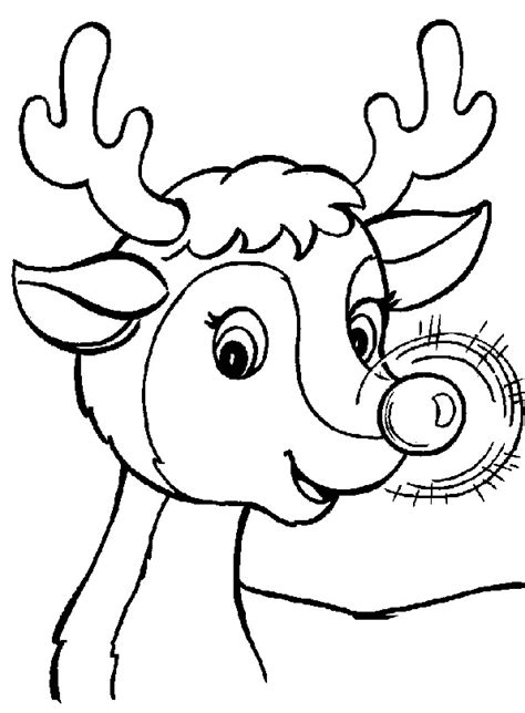 christmas reindeer coloring pages coloringpagescom