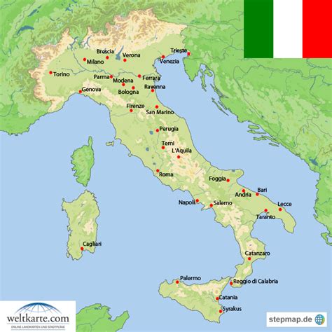 karte italien von weltkarte landkarte fuer italien