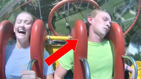 slingshot ride funny scared pass  compilation youtube