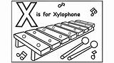 Xylophone Coloring Pages Sheet Alphabet Drawing Kids Template Paintingvalley Drawings sketch template