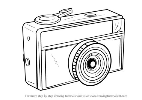 learn   draw  vintage camera everyday objects step  step drawing tutorials