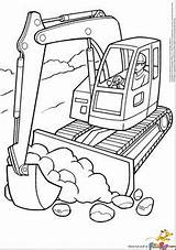 Excavator Bagger sketch template