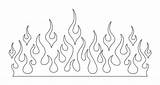 Flame Stencil Template Designs Fire Stencils Printable Drawing Patterns Simple Easy Templates Flames Tattoo Flammen Monokote Drawings Draw Airbrush Tattoos sketch template