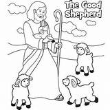 Coloring Shepherd Good Pages Jesus Easter Kids Sunday Printable School Bible Sheep Colouring Crafts Drawing Activities John Sheets Catholic Color sketch template