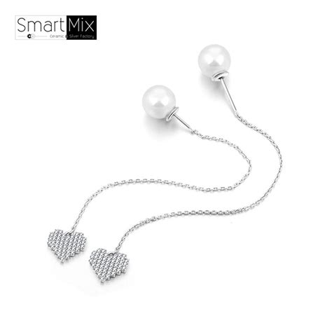 925 silver earrings new arrival simple heart shaped sterling silver