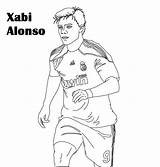 Alonso Xabi Players Coloringpagesfortoddlers sketch template