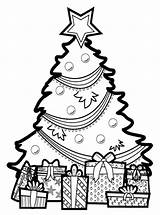 Tree Everfreecoloring Clipartmag Christmastree sketch template