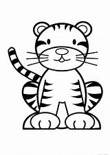 Tiger Coloring Pages Preschoolers Printable sketch template