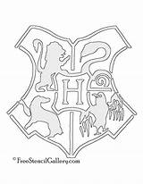 Hogwarts Stencils Schablonen Gryffindor Badge Wappen Freestencilgallery Kürbis Cuerdas Hilos Blason Poudlard sketch template