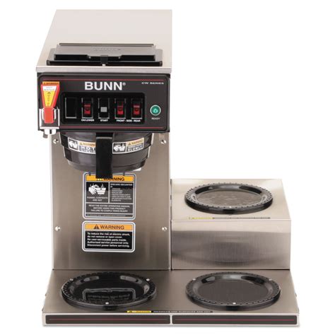 bunn cwtf   burner automatic coffee brewer  cup blackstainless steel liberty linen