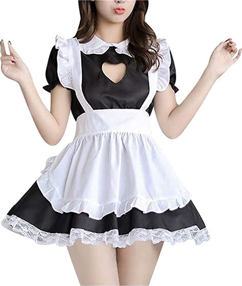 Tpulling Damen Cosplay Maid Kleid Mit Schürze Japanische Anime Cosplay