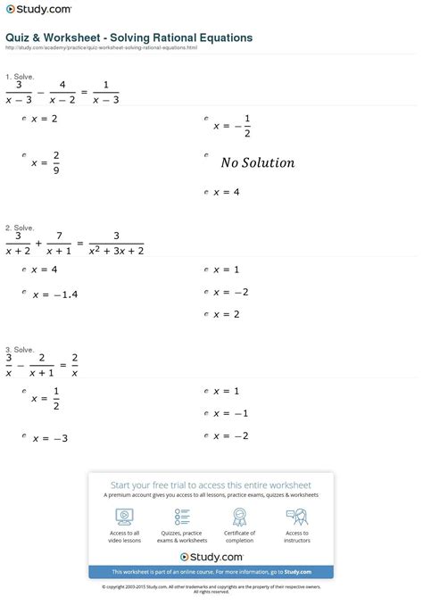 amazing solving rational equations worksheet  answers