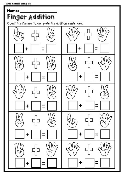 kindergarten math worksheets picture addition distance etsy outer