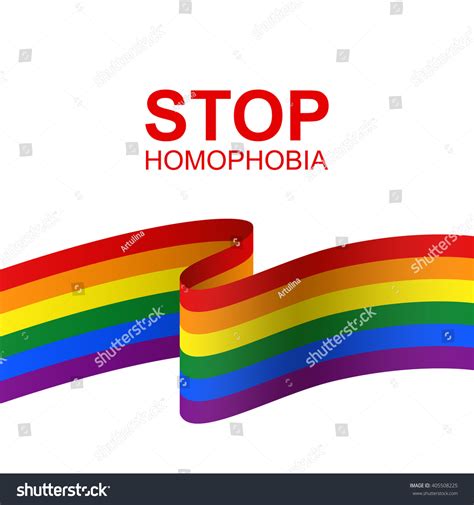 stop homophobia vector card international day stock vector