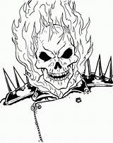 Ghost Rider Coloring Face Pages Ghostrider Burning Drawing Superheroes Library Clipart Designlooter Gost Collection Getdrawings Choose Board 3kb 730px sketch template