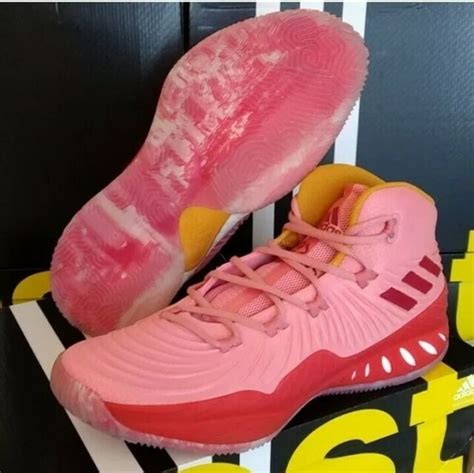 adidas sm crazy explosive  la basketball shoes pink red rose cq