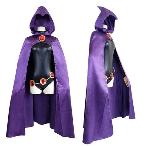 Raven New Teen Titans Maillot And Cloak Costume Kit