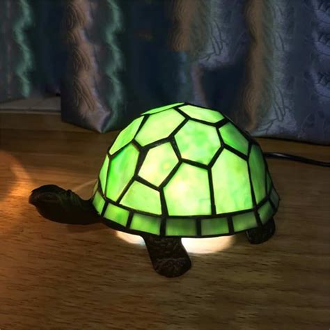 amazoncom stained glass turtle lamp