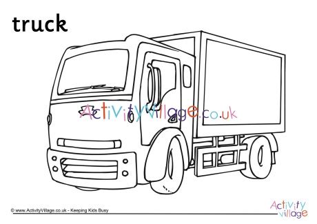 truck colouring page